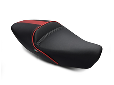 Sargent Motorcycle Seat on the Ducati Scrambler with special Ducati Red Cafe Racer styling.